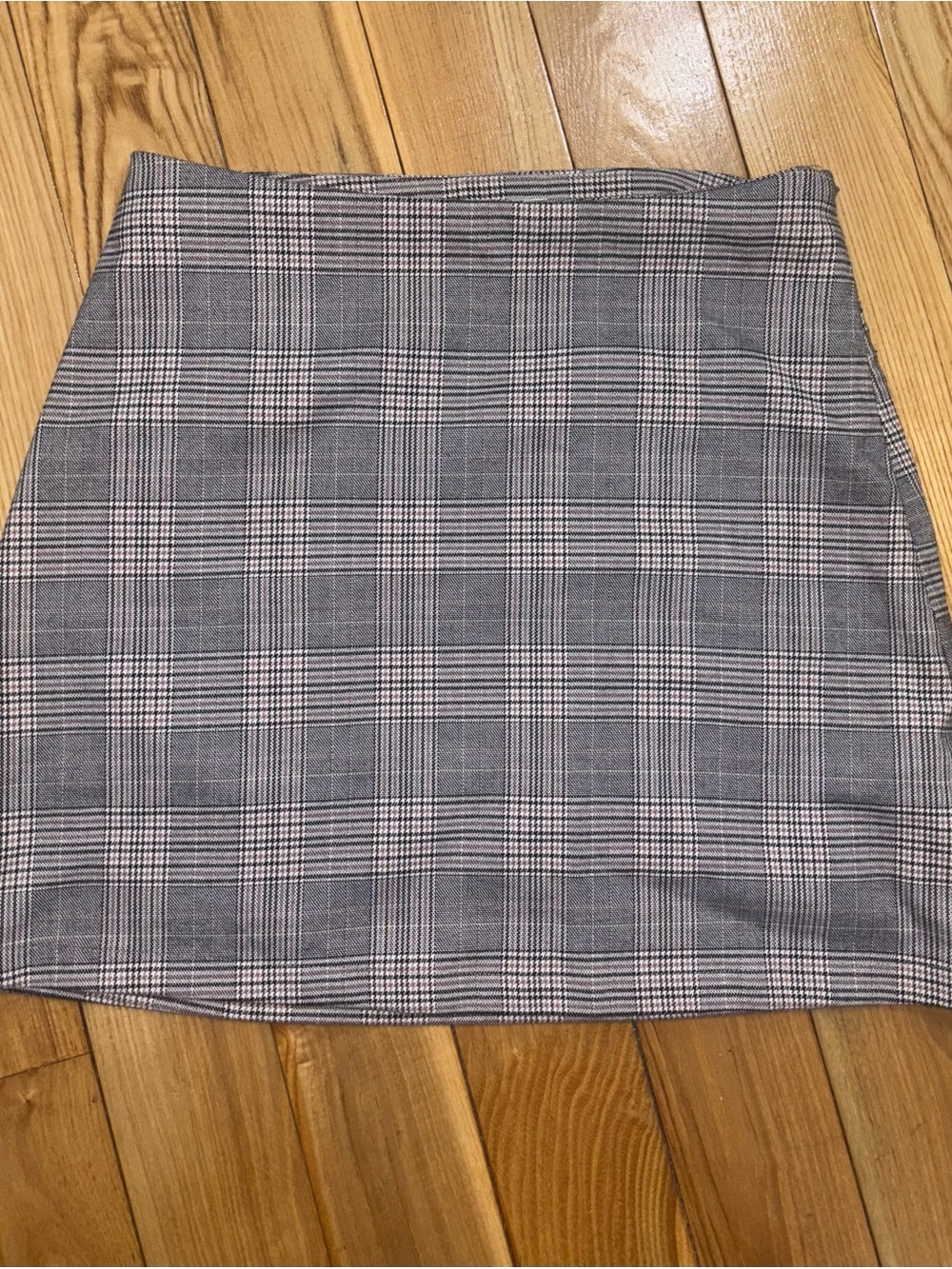 Garage Gray Plaid Mini Skirt
